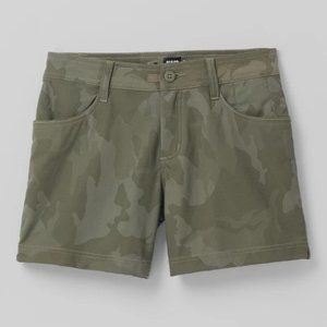NWT Prana Women Size 4 Sage Camo Halle Short II 5" inseam Shorts